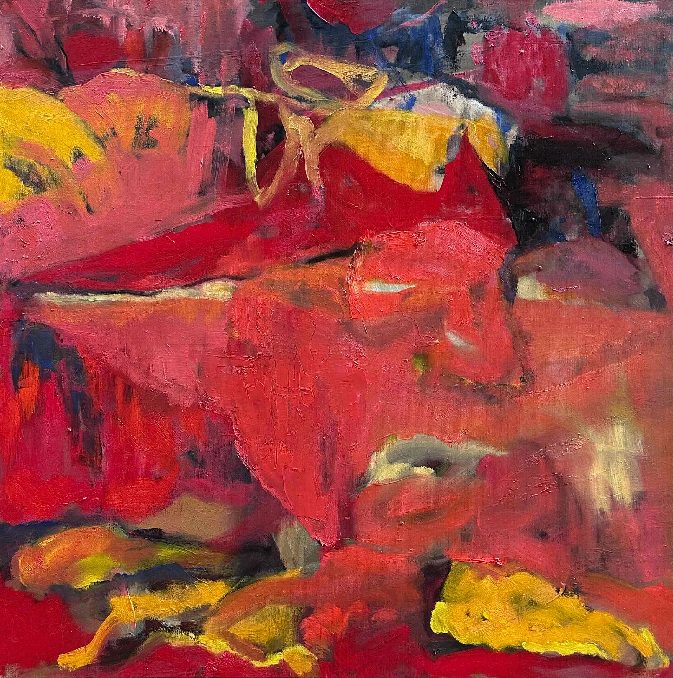 After the Friedhof, 2026 — acrylic and oil on canvas, 80 × 80 cm